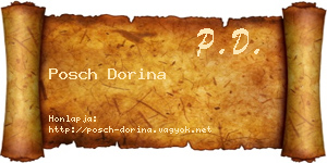Posch Dorina névjegykártya